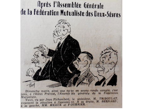Henri-François Triboulat, président de la société de secours mutuels des Deux-Sèvres - Assemblée Générale de la Fédération Mutualiste - Archives départementales des Deux-Sèvres