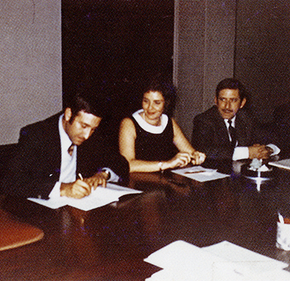 Signature de la convention sociale du CEGEM, 30 avril 1970