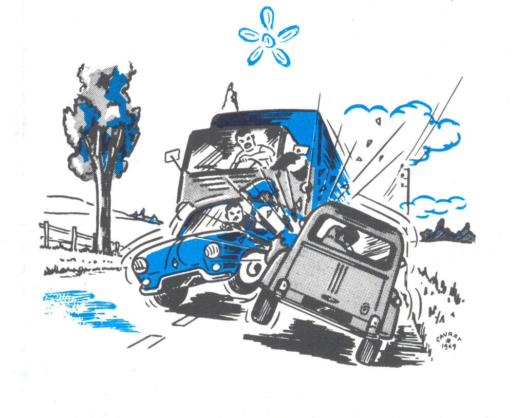 Dessin d'un accident - Rappel de cotisation