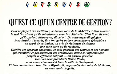 Vignette Qu'est-ce qu'un centre de gestion ? Interview de Jean-Pierre Bigosinski - Bonne Route n°49 - Janvier 1983