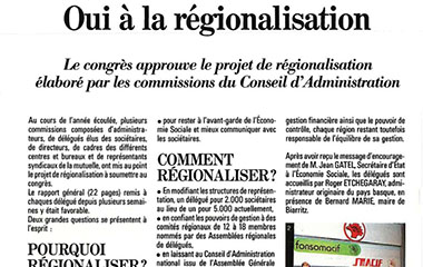 Image article Oui à la régionalisation - Bonne Route n°57 - Octobre 1985