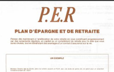 Vignette contrat PER Plan d'épargne et de retraite