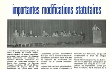 Image article de Bonne Route n°25 - Importantes modifications statutaires - 3ème trimestre 1975