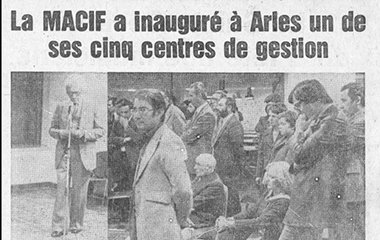 Image extrait de l'article Inauguration du centre de gestion d'Arles - Le Méridional du 7 décembre 1977
