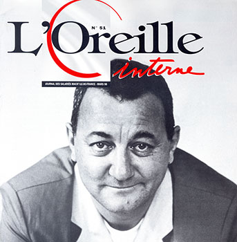 Photo de Coluche - Page de couverture de l'Oreille interne n°51 - Mars 1998  