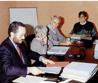 Réunion Fonso de Gâtinais Champagne. De g. à dr. : Gilbert Coynault, Simone Leygues, Jean Dupont, José Tur