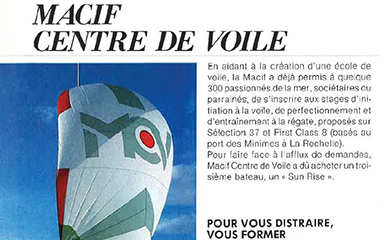 Article Macif Centre de Voile - Bonne Route n°65 - Mai 1988
