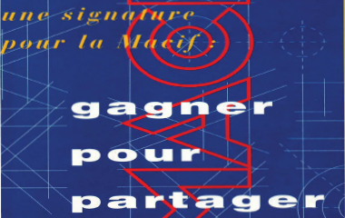 Page de couverture du Bonne Route n°72 d'octobre 1990. Une signature pour la Macif : gagner pour partager