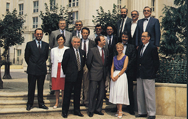 Photo des membres du CNT : comité national technique en 1989