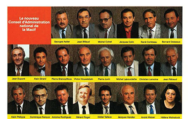 Photos des différents administrateurs du nouveau Conseil d'administration de la Macif - Bonne Route n°63 - Octobre 1987