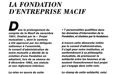 Image La Fondation d'entreprise Macif - Bonne Route n°80 - Mai 1993