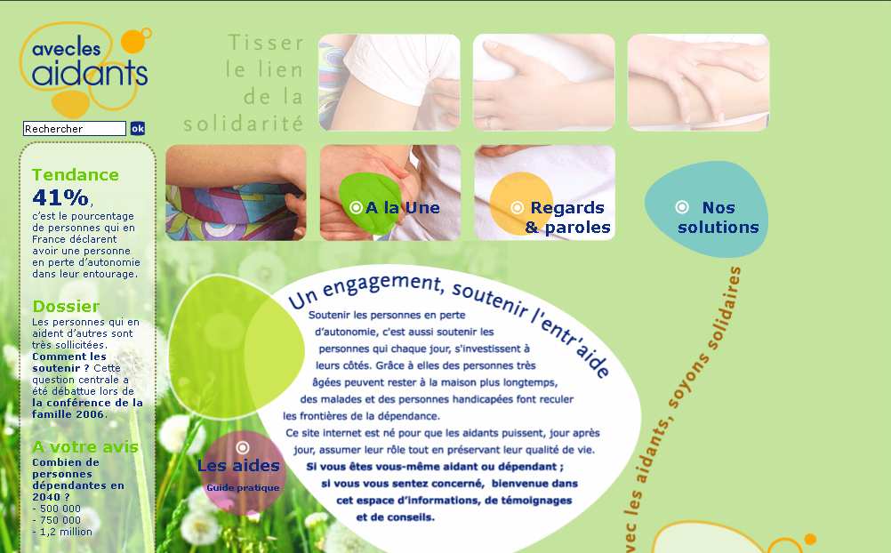 Capture d'écran du site aveclesaidants.fr