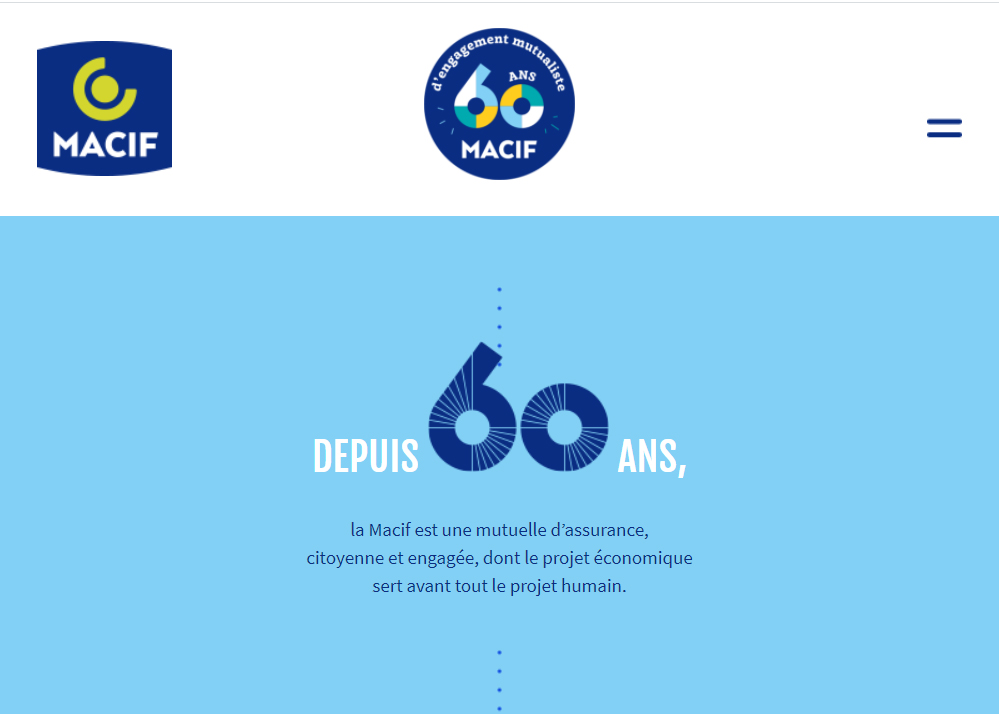 Mini-site événementiel dédié aux 60 ans de la Macif